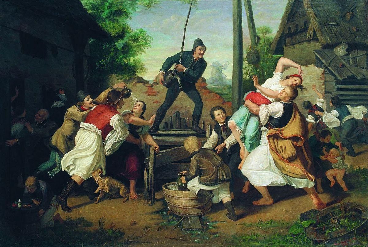 Munkácsy Mihály: Húsvéti locsolás / Wikimedia Commons